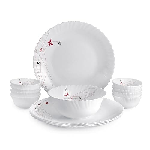 Cello Dazzle Series Opalware Dinner Set, 13 Pieces