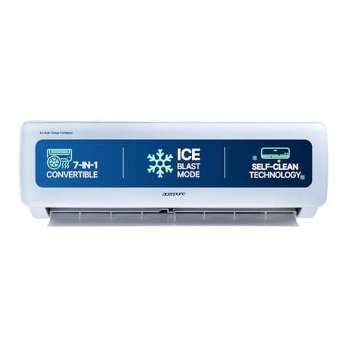 Acerpure Chill Neo 1 Ton 3 star, 3795W Max Cooling Capacity,Split AC (Copper, 4 Way Swing, 7 in1, Ice blast mode, Auto Clean, Dust Filter, Inverter Compresso, sleep_mode, AC5IPG61TN3W, White)