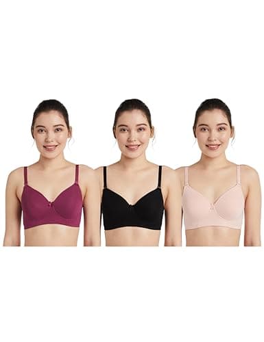 Amazon Brand - Symbol Women Cotton Stretch Padded Bra