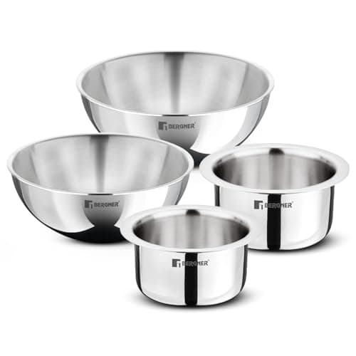 Bergner TriPro Tri-Ply Stainless Steel 4 Pcs Cookware Set