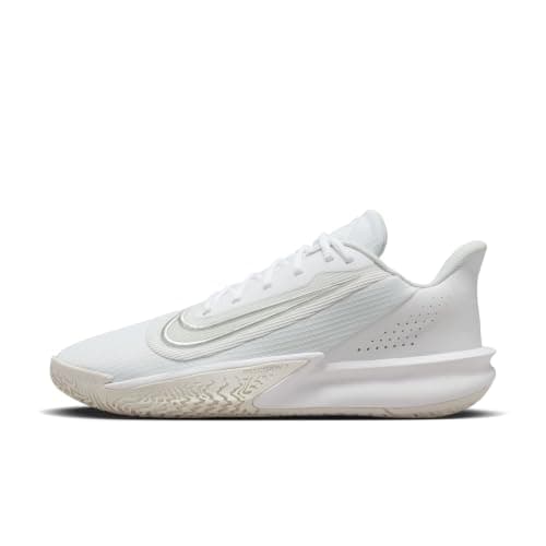 Nike Mens Precision 7 White/Lt Smoke Grey Basketball Shoes
