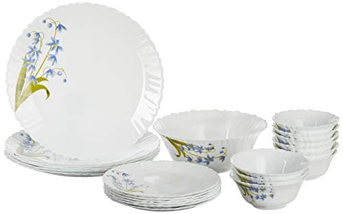Borosil Fluted Lavender 25-Piece Dinner Set