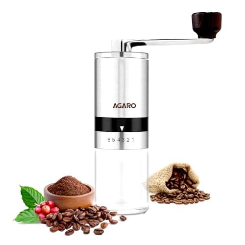 AGARO Elite Manual Coffee Grinder with Glass Jar