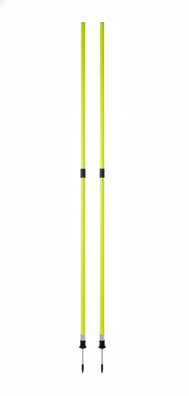 Protoner Agility Poles for Field Training, High Visibility Neon Yellow, 5 Feet, Ground Poles for Cricket and Football
