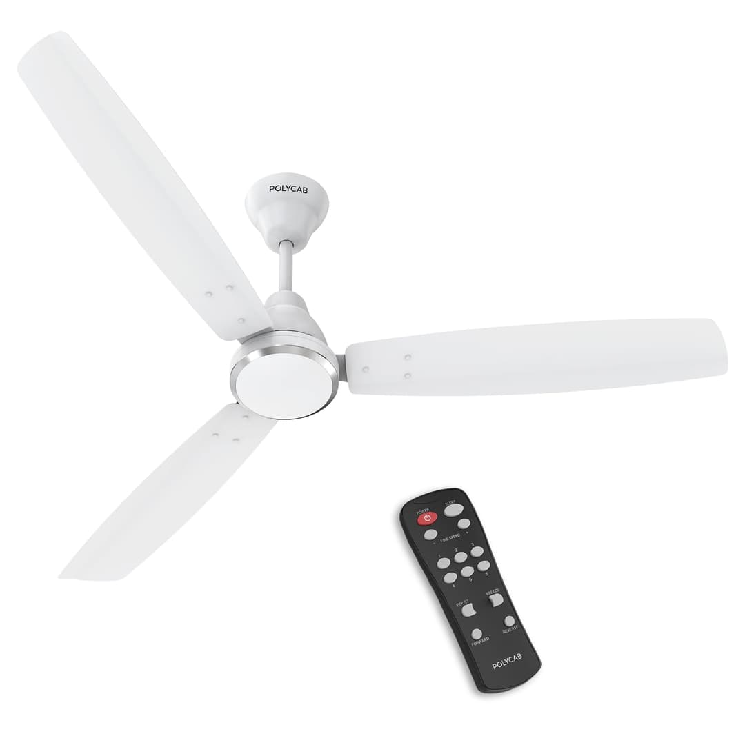 Polycab Wizzy Vibe 1200mm 5-Star BLDC Ceiling Fan with Remote
