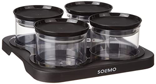 Amazon Brand - Solimo Airtight Plastic Storage Container Set with Serving Tray