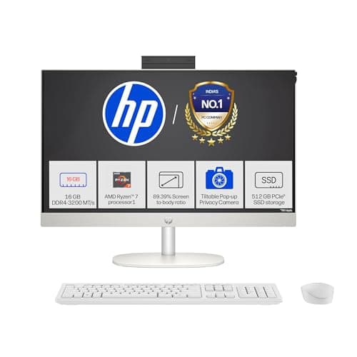 HP 23.8-inch All-in-One PC (Ryzen 7 7730U, 16GB, 512GB SSD, 24-cr0023in)