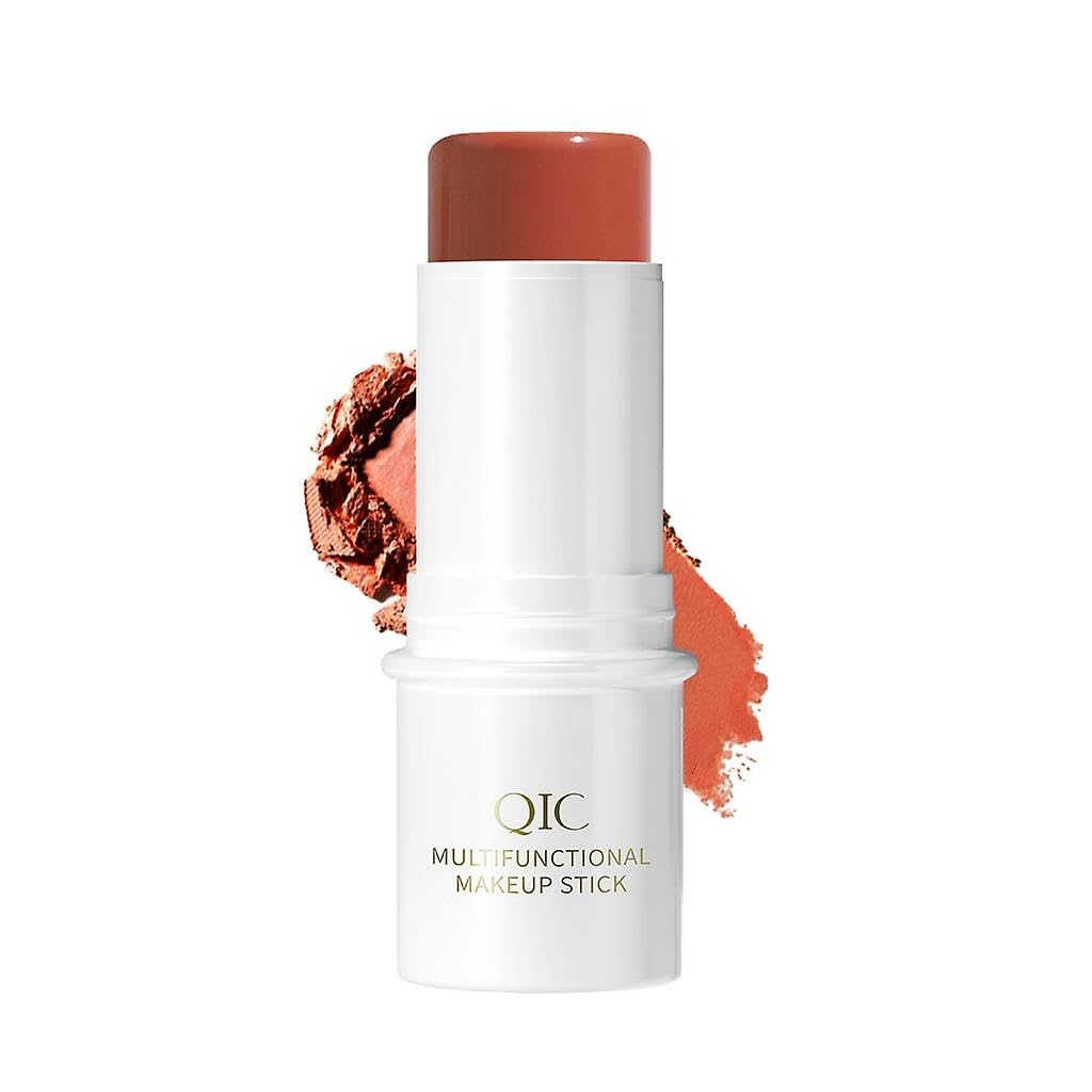 Multibrite Cream Blush Stick Makeup Face Blush Stick for Cheeks Eyes and Lips Blush Stick Compact Stick for Enhance Jaw, Forehead, Brow Bone (Orange)