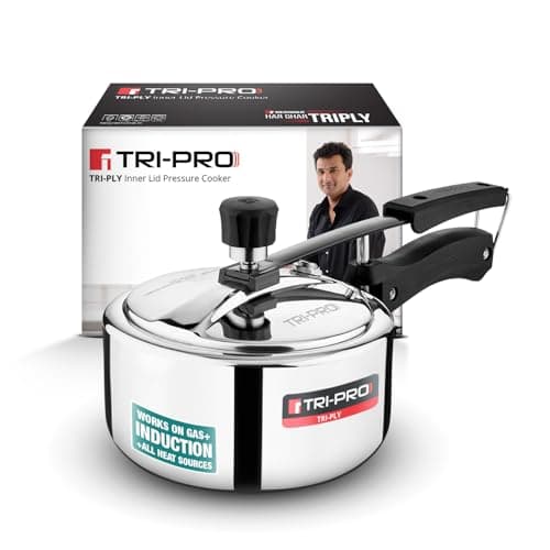 Tripro Triply Stainless Steel Inner Lid Pressure Cooker 2L