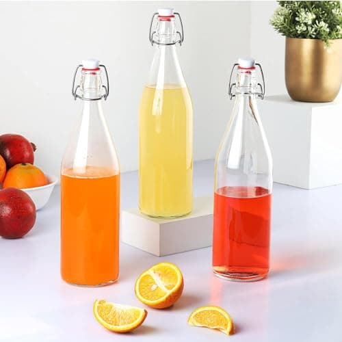 Cello Aquaria Glass Water Bottle Set of 3 (1000ml)