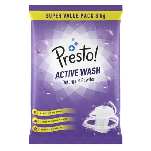 Presto! Active Wash Detergent Powder 8 Kg