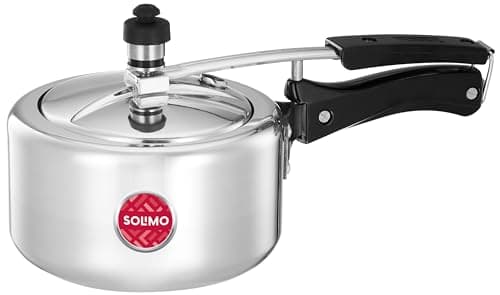 Solimo Sleek Induction Bottom Aluminium Pressure Cooker 2L