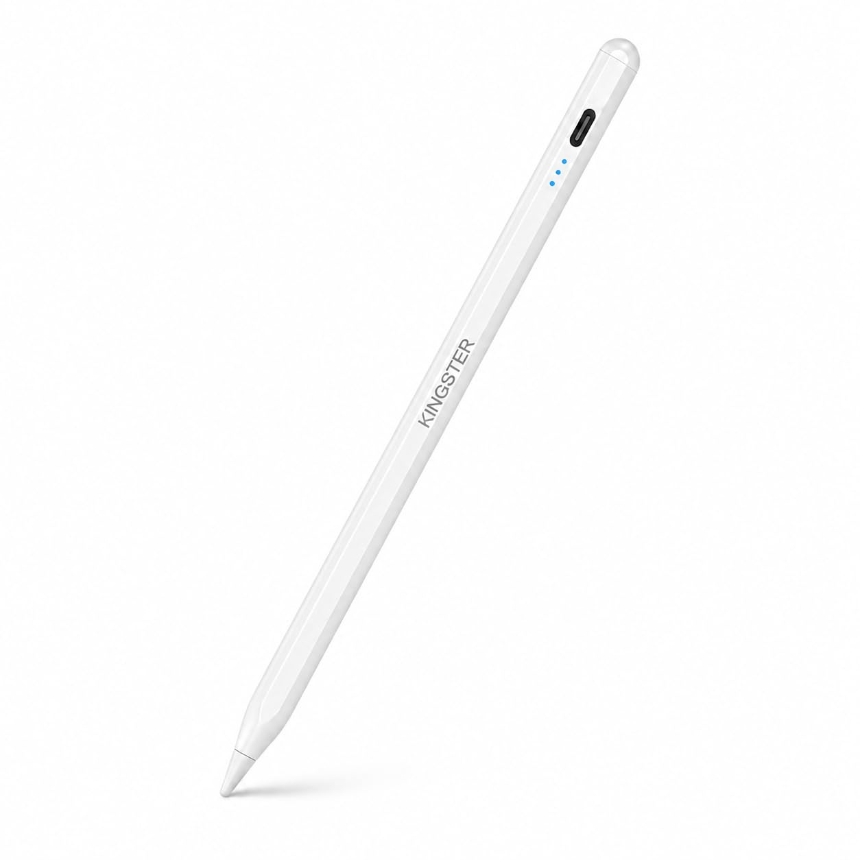 KINGSTER Stylus Pencil for iPad (2018-2026) Model King-IPAN | Digital Stylus Pen with Palm Rejection, Tilt Sensitivity & Magnetic Attachment for iPad Pro, Air, Mini (White)