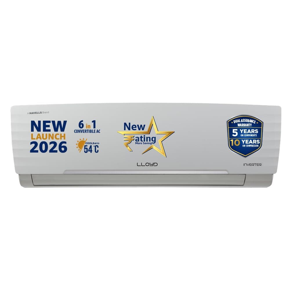 Lloyd 1.5 Ton 5 Star Inverter Split AC (GLS18I5AGGGW)