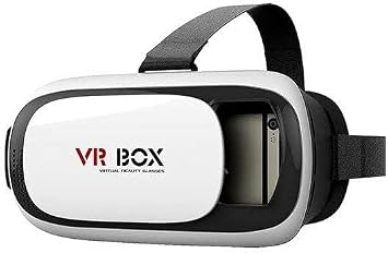 BIGASUO Virtual Reality Headset Glasses Anti-Radiation Adjustable Screen Headband 2022 for All Android (iOS) for All Smartphones,Phones with 2 Year Replacement Warranty (White + Black)
