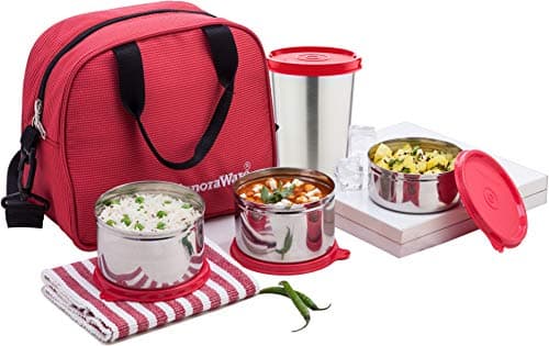 Signoraware Sling Stainless Steel Lunch Box Set of 4
