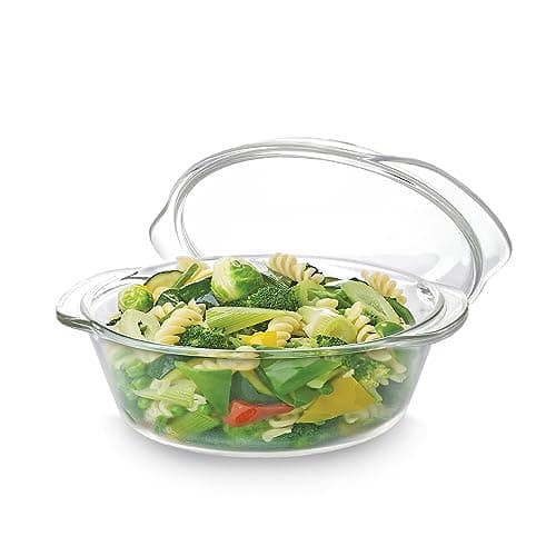 Cello Angelica Round Serving Glass Bowl with Lid 2000 ml