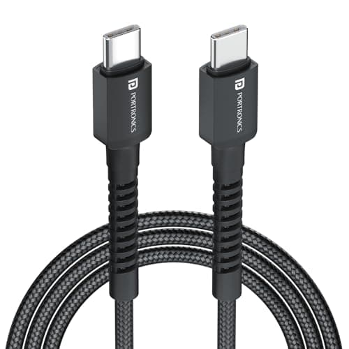 Portronics Konnect X 60W Type C to Type C Cable (1m)