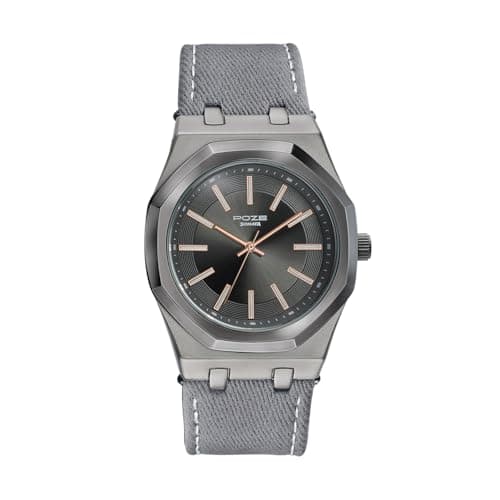 Sonata Poze 9 with Quartz Analog Grey Dial Grey Denim Strap Strap Watch for Men - SP70115QL01W