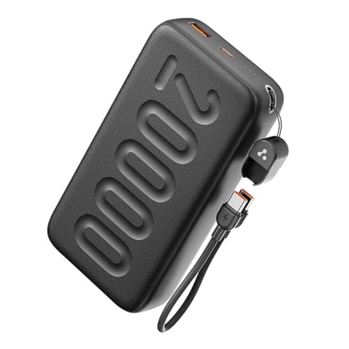 Ambrane Stylo N20 20000mAh Powerbank with Built-in Cable