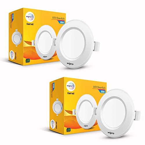 Wipro Garnet 8W Round Downlight Junction Box Pack of 2