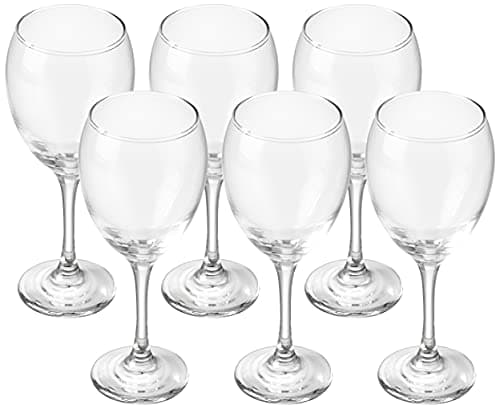 Amazon Brand - Solimo Wine Glass Set, 325ml, Set of 6