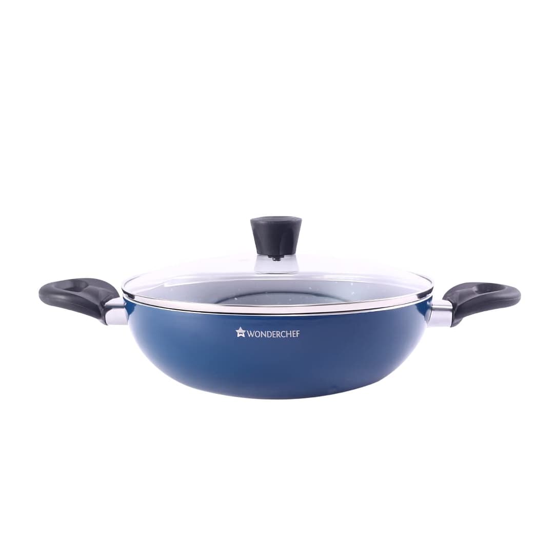 Wonderchef Galaxy Non-Stick Kadhai with Lid 24 cm