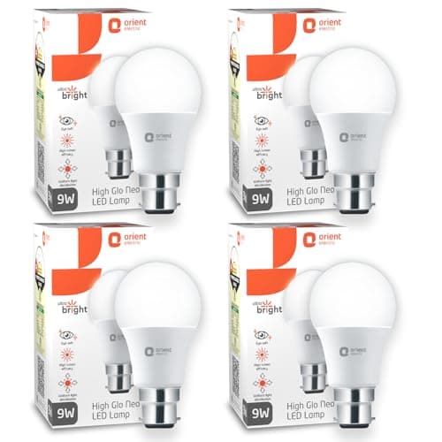Orient Electric 9W High Glow LED Bulbs (Pack of 4)