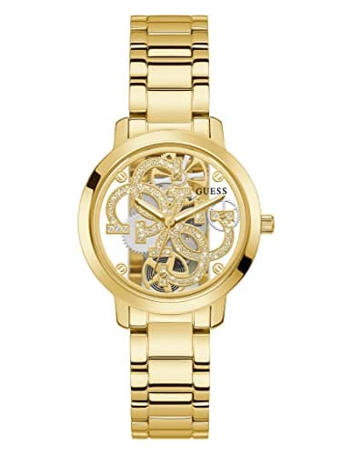 GUESS Round 36mm Gold Dial Analog Women Watch - GW0300L2