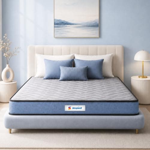 Sleepwell Ortho Pro Latex Mattress | Queen Size 72x60x6 Inch | 100% Pure Natural Latex Orthopedic Support | Pressure Relief | Cool Yarn Fabric | Neem Fresche Anti-Microbial | 10 Years Warranty