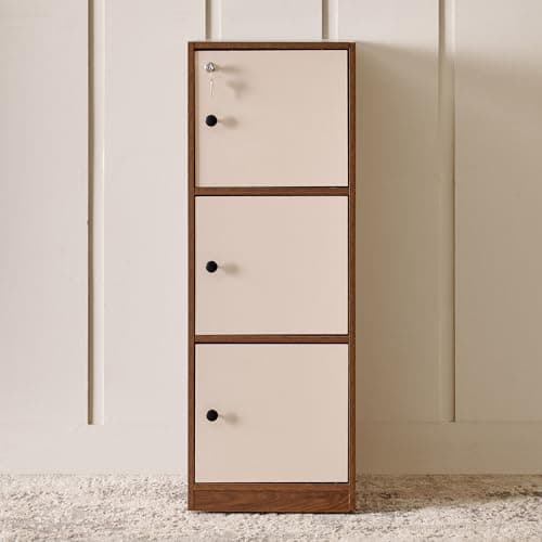 Home Centre Addison 3-Tier Book Cabinet with Shutters