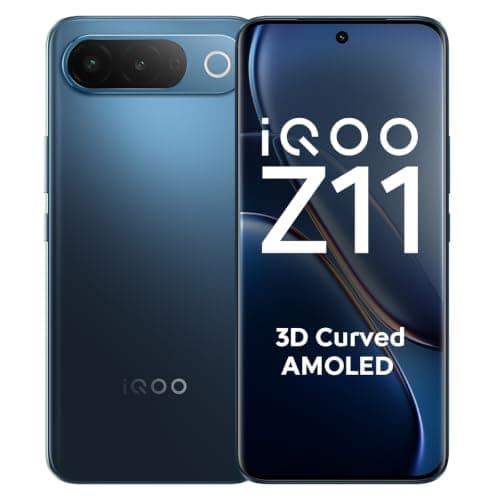 iQOO Z11 5G (Celestial Blue, 8GB RAM, 128GB Storage) | India's 1st MediaTek Dimensity 7500 Turbo Processor* | 3D Curved Display- Brightest Display in the Segment* | AI Captions- Record & Recap*