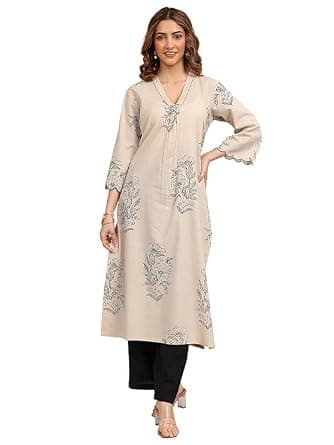 Libas Women Floral Printed Cotton Kurta