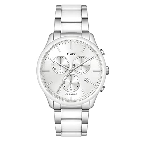 Timex Men 43 mm Stainless Steel Chronograph Watch