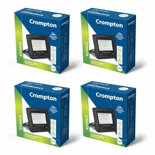Crompton Gleam 20W LED Flood Light Pack of 4