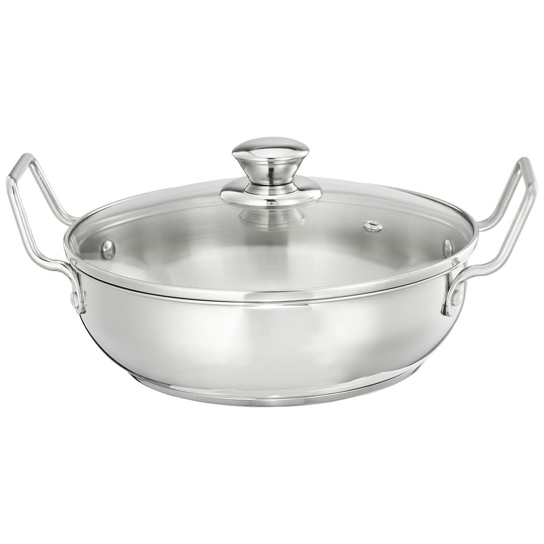 Solimo Stainless Steel Karahi Wok (1.5L)