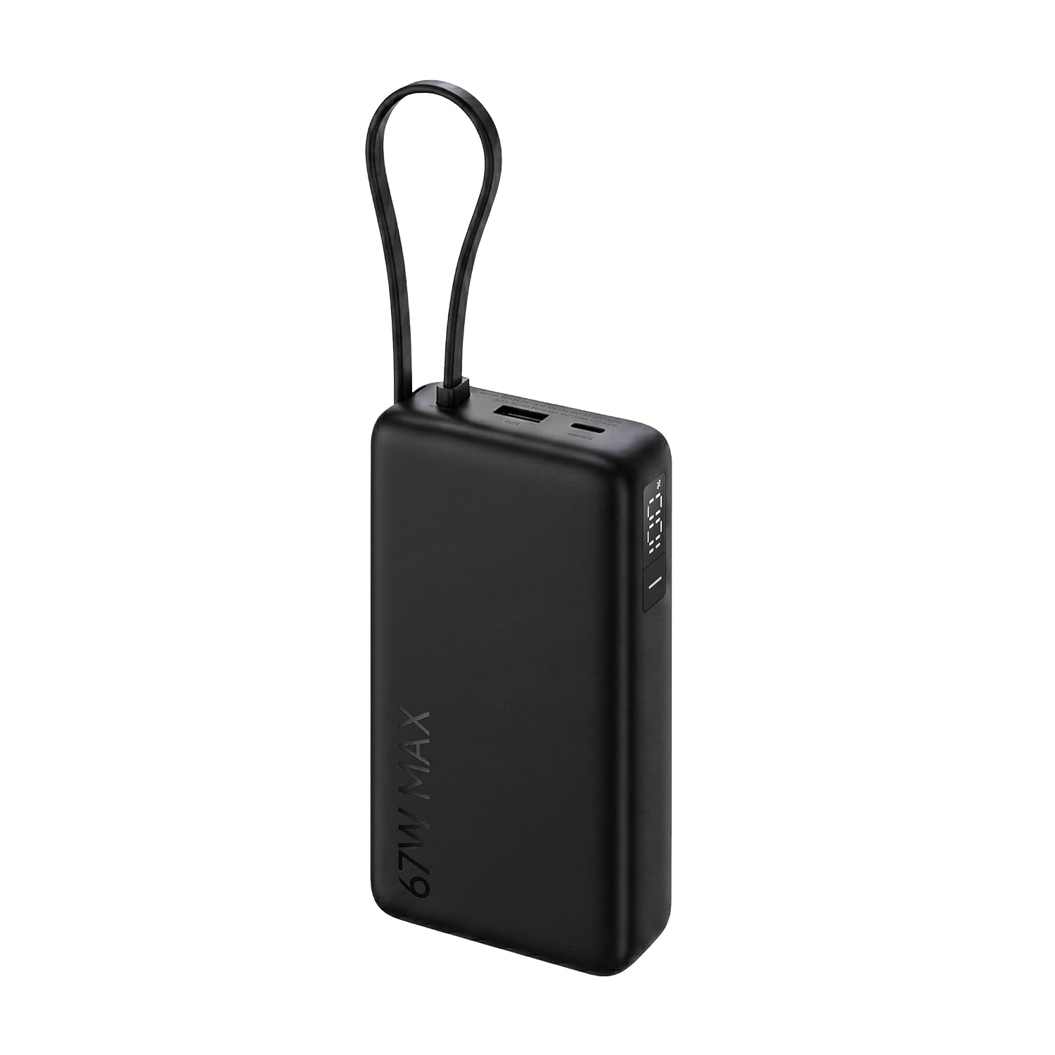 Xiaomi Power Bank 5i 20000mAh 67W Turbo Charging PD 3.0 & PPS | in-Built Cable | 12 Layer Protection | Digital Display | Triple Output Ports | Supports Laptop, Tablet, Phone, Earbud (Jet Black)- 2026 New Launch