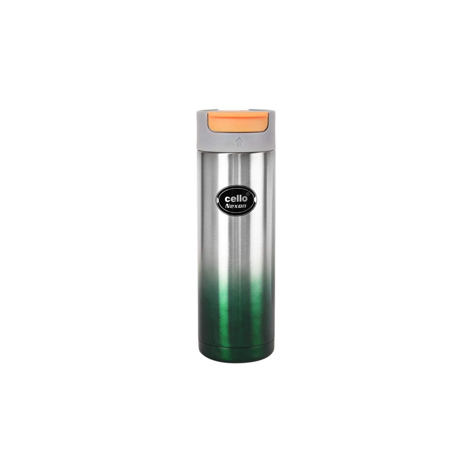 Cello Nexon Insulated Flask | Hot and Cold Stainless Steel Water Bottle | Leak Proof & Break-Proof Water Bottle | Double Walled Carry Flask for Travel, Home, Office, School | 550ml, Green