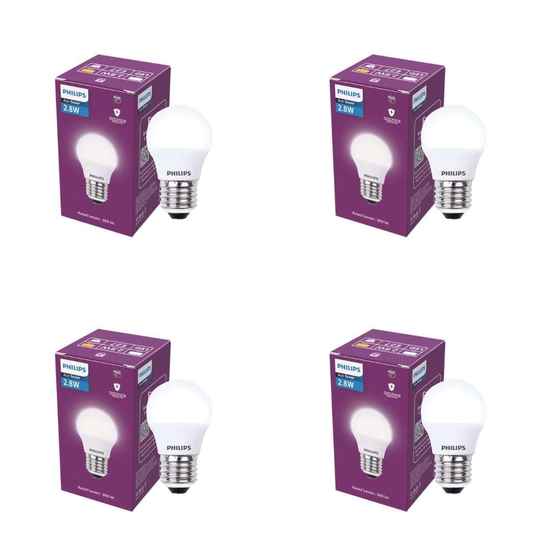 Philips 2.8W E27 LED Candle Bulb (Pack of 4)