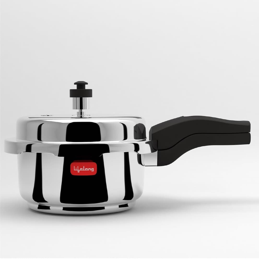 Lifelong 2L Stainless Steel Outer Lid Pressure Cooker