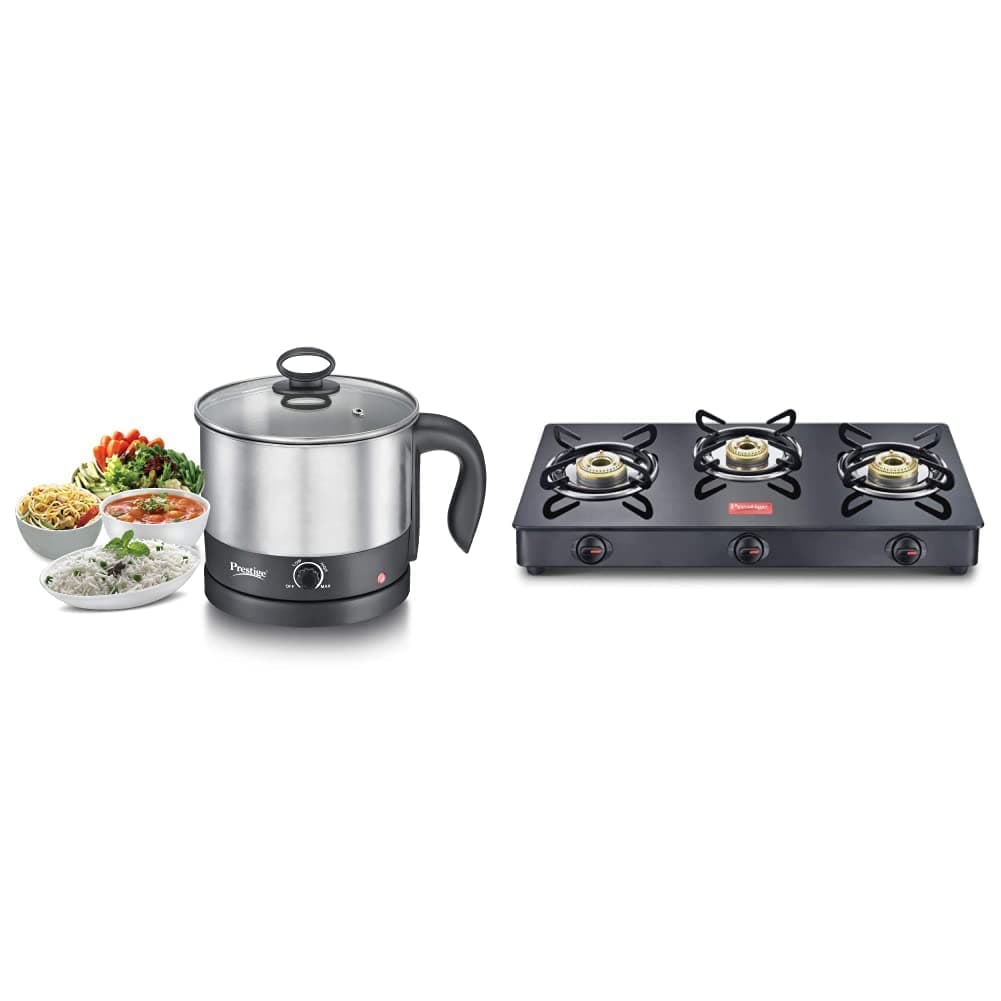Prestige PMC 1.0 Multi Cooker and IRIS 3 Burner Gas Stove Combo