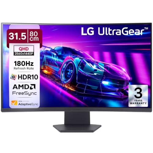 LG UltraGear 32GS60QC 32 Inch Curved QHD 180Hz Gaming Monitor
