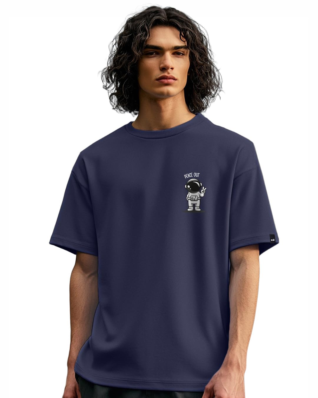 Bewakoof Men's Graphic Printed 100% Cotton T-Shirt - Oversized Fit, Round Neck, Half Sleeves