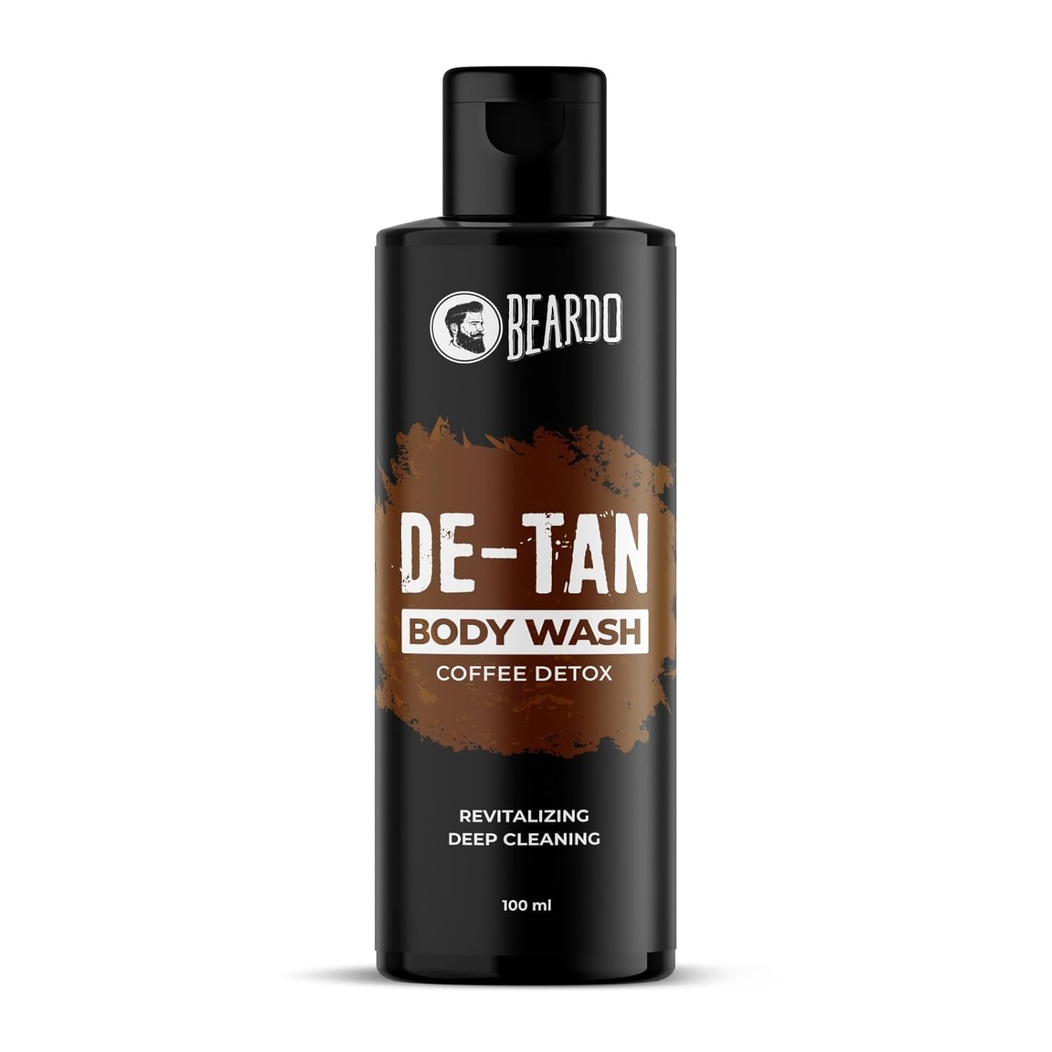 Beardo De-Tan Body Wash for Men, 100ml | Tan Removal and Caffeine Body Wash | Detan With Coffee & Aloe Extracts | For Body & Face | Refreshing Fragrance