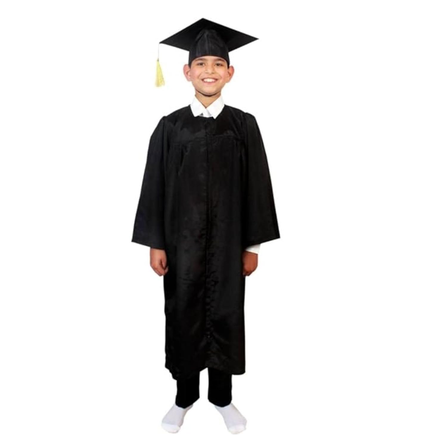 Kids Convocation Dress Graduation Gown and Cap Set | Breathable Polyester | Ideal for School, Nursery & Kindergarten Graduation
