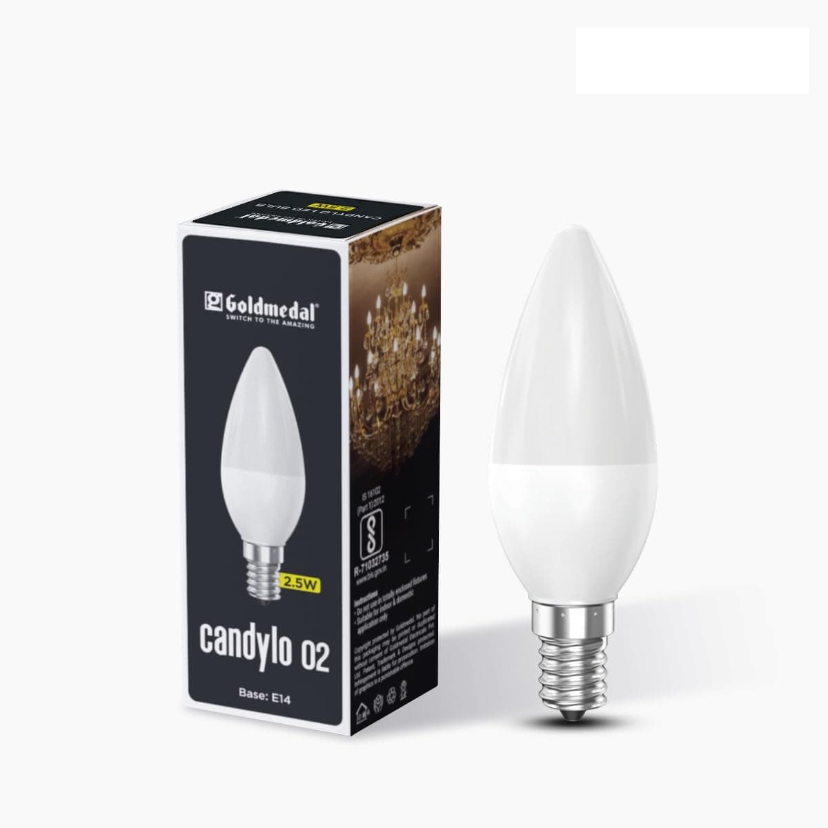 Goldmedal Candylo 02 2.5W E14 Candle Bulb Warm White