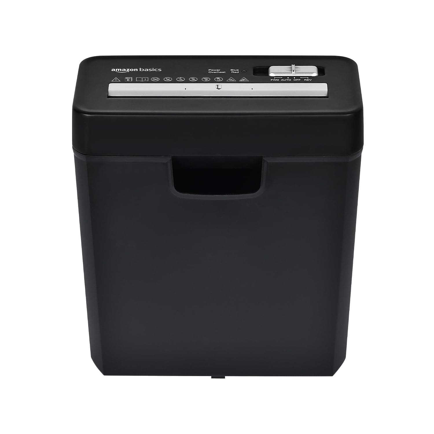 Amazon Basics 6-Sheet Strip Cut Paper & Credit Card Shredder