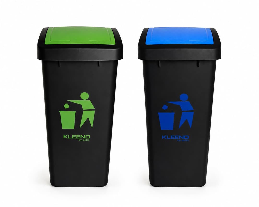 Cello Plastic Garbage Swing-Lid Dustbin 48L Pack of 2
