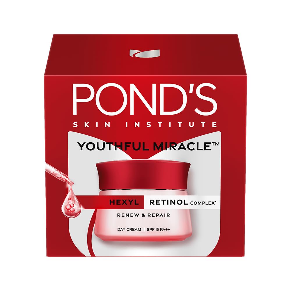 POND'S Youthful Miracle Hexyl Retinol Complex, Renew & Repair Day Cream 50g SPF 15 PA++