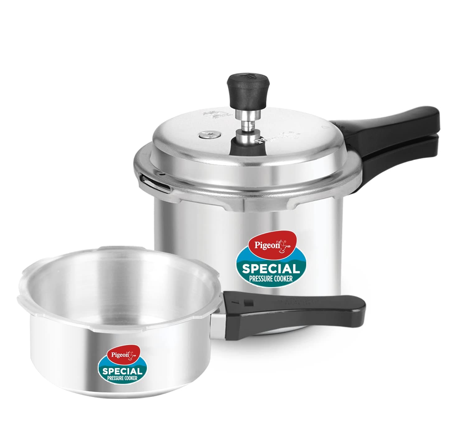 Pigeon by Stovekraft 2L and 3L Aluminium Pressure Cooker Combo